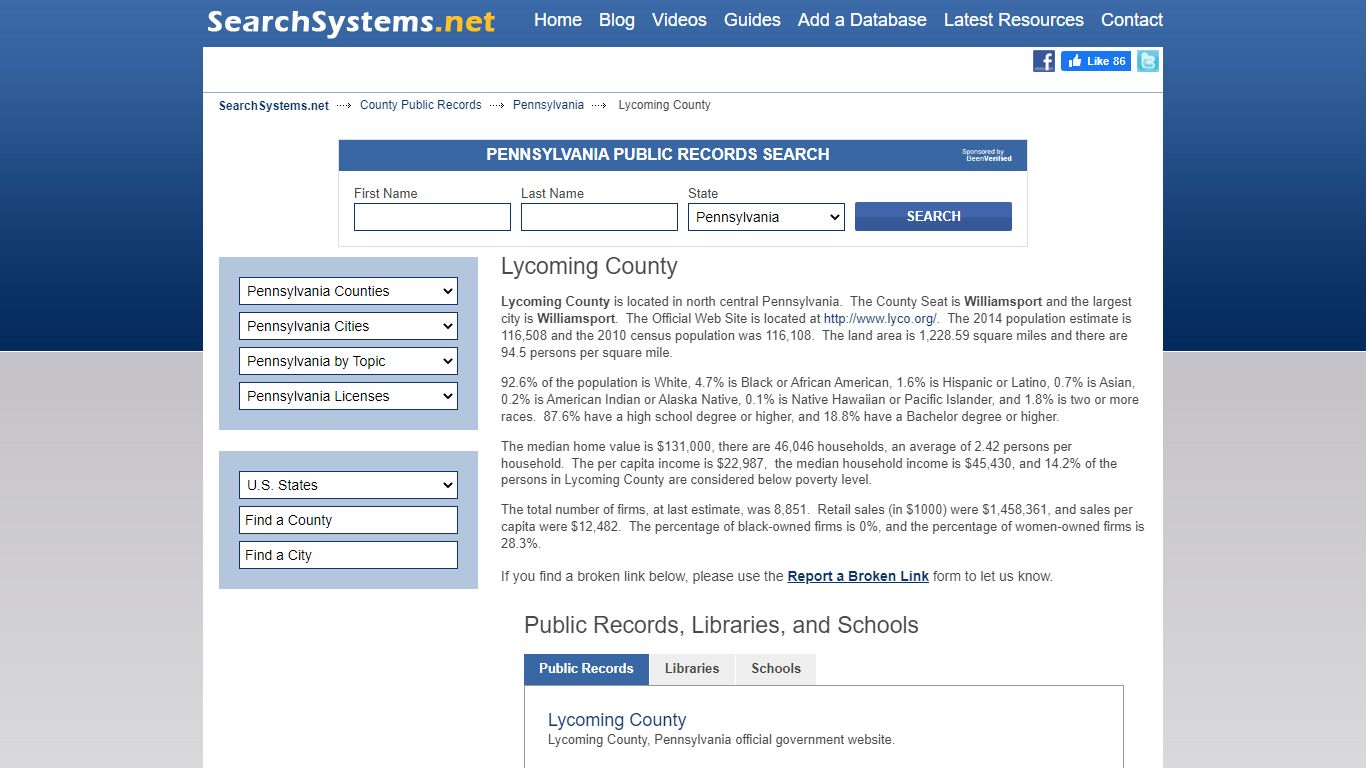 Lycoming County Criminal and Public Records